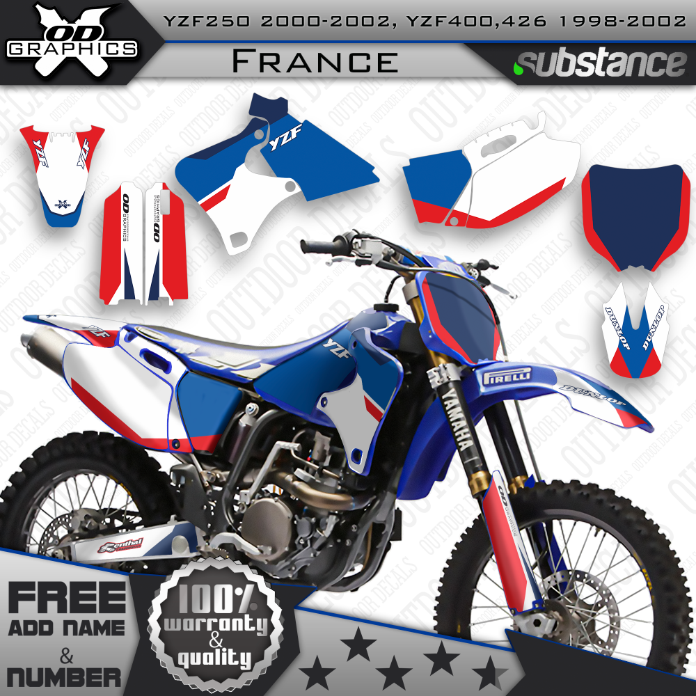 buy graphics kit for YZF 250 2000 factory graphics 2002 Yamaha